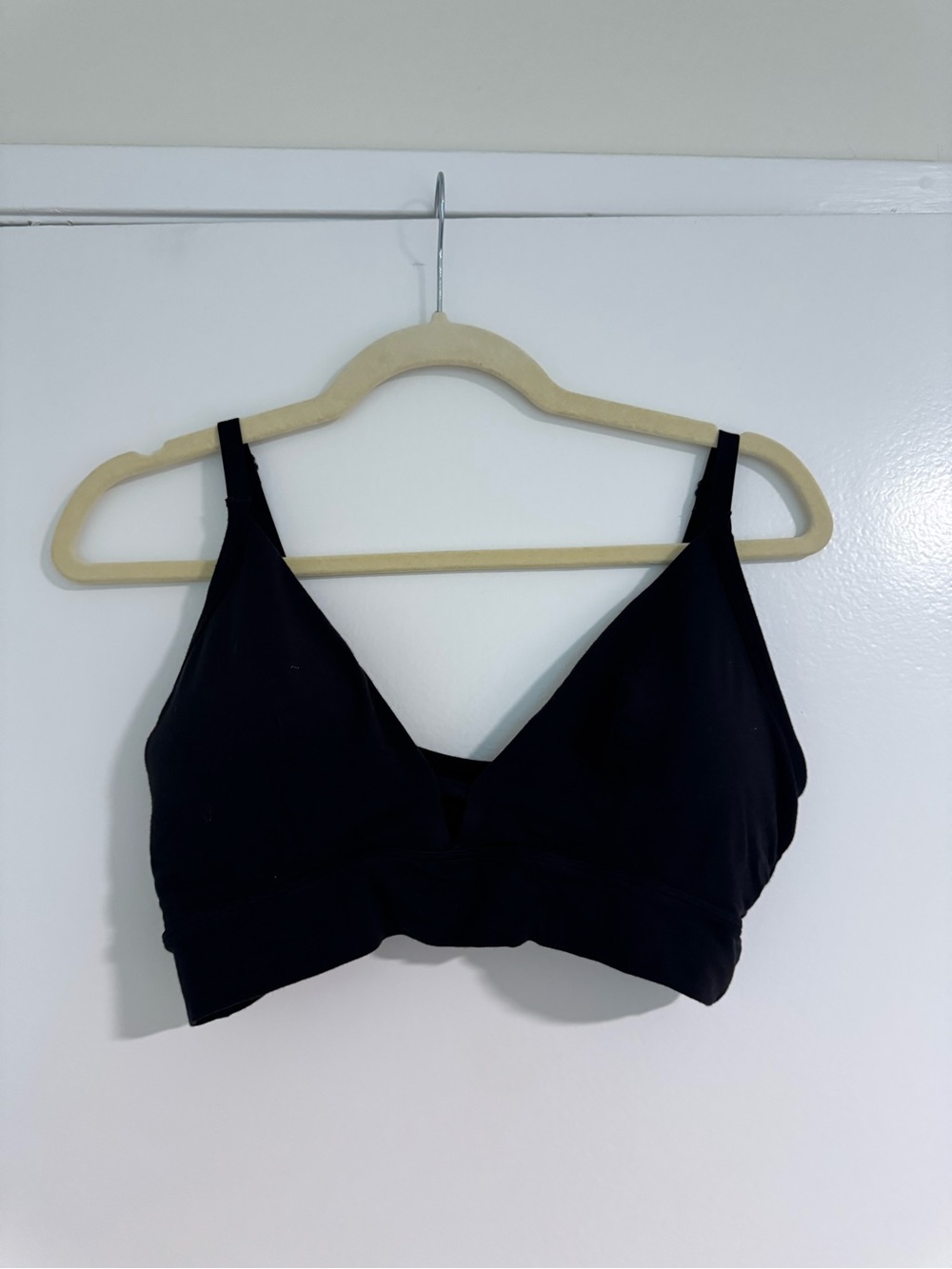Hanes Black Wireless Bralette with Thin Straps